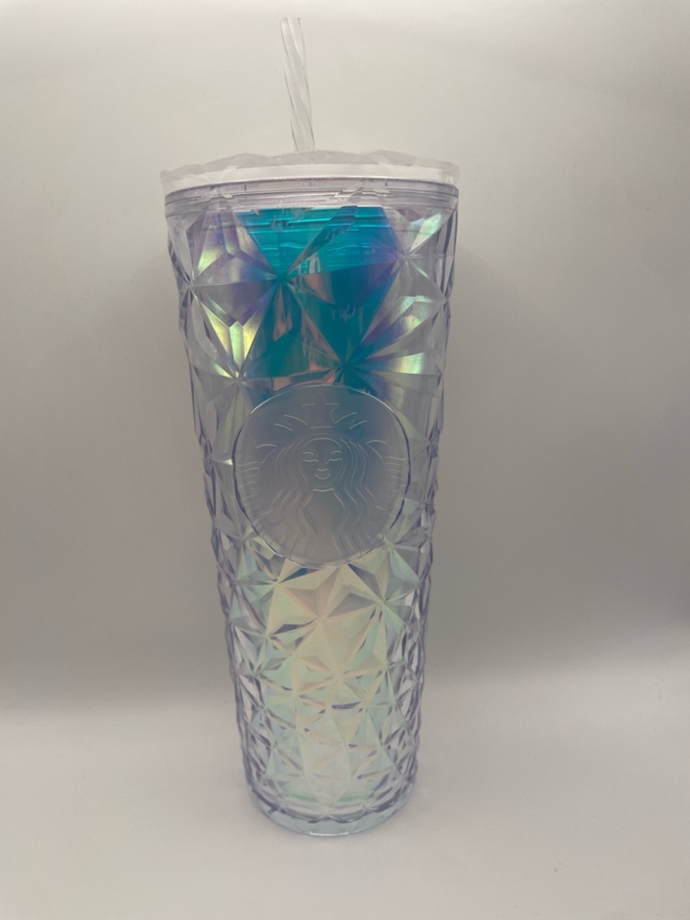 Starbucks Iridescent Diamond Tumbler - Lavender/Teal Christmas 2023